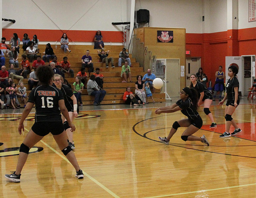 Action Picture of the JR/SR High Volleyball Team